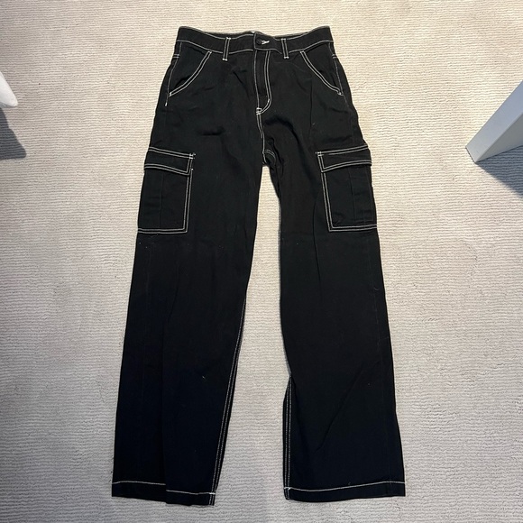 H&M Black Canvas Cargo Pants - Picture 2 of 3